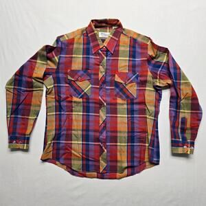 Vintage Amy Barr  Blouse Womens Plaid Long Sleeve Button Shirt